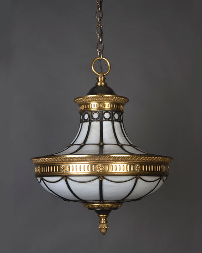 Vintage Collection image 1 of a Leaded Glass Chandelier antique.