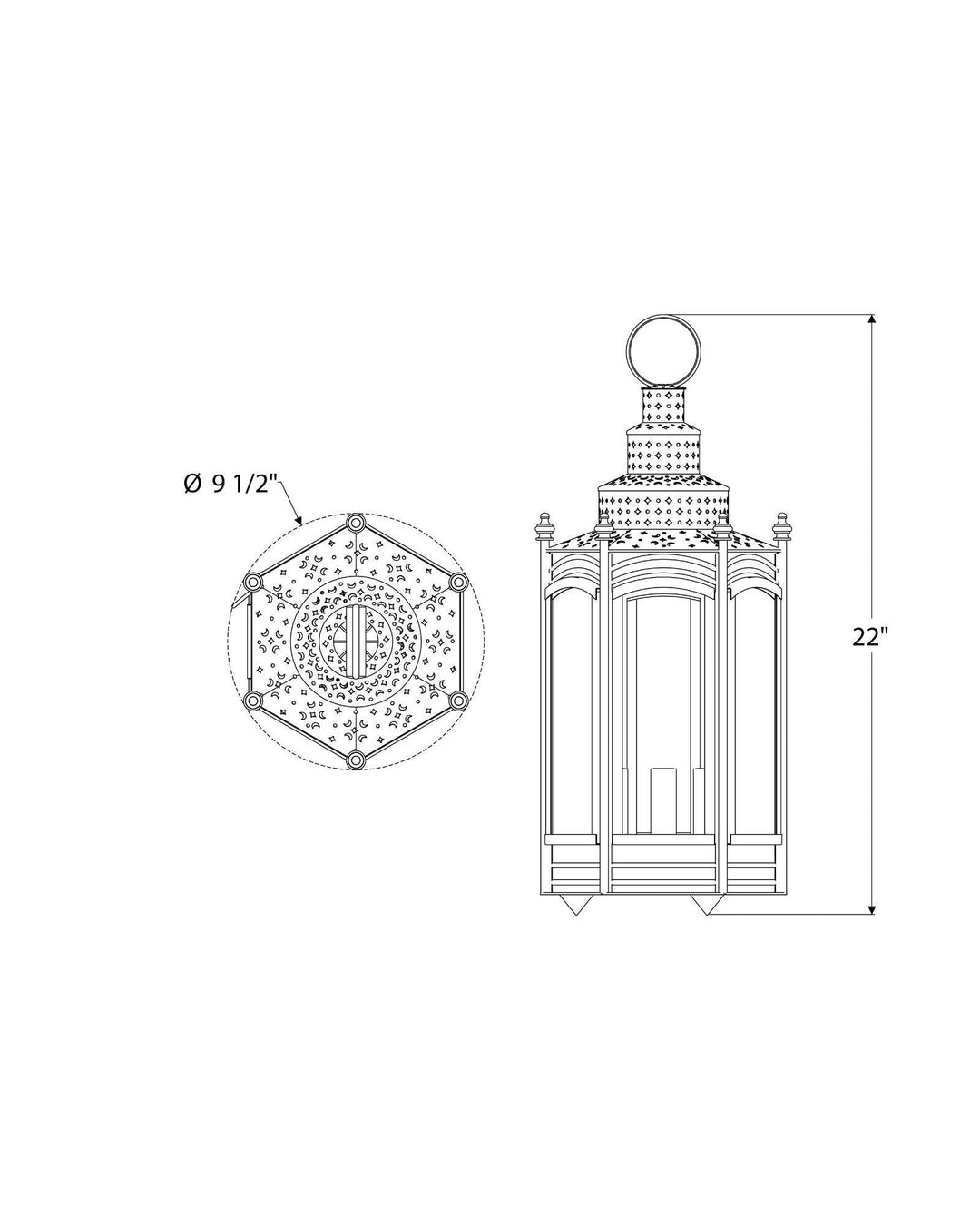 Liberty Tree Hanging Lantern Small by Scofield Lighting – Remains