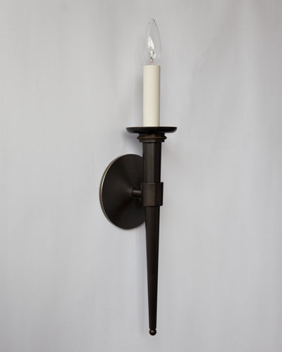 Remains Lighting Co. Collection image 1 of a Macci Sconce made-to-order.  Shown in Oil Rubbed Bronze.