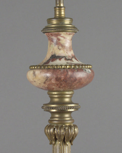Vintage Collection image 1 of a Marble and Bronze Floor Lamp antique.