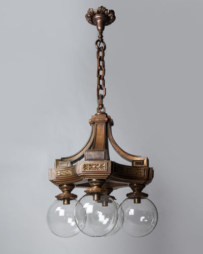 Vintage Collection image 1 of a Massive bronze chandelier antique in a Original Antique Finish finish.