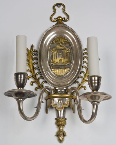 Vintage Collection image 1 of a pair of Neoclassical Sconces by E. F. Caldwell antique.