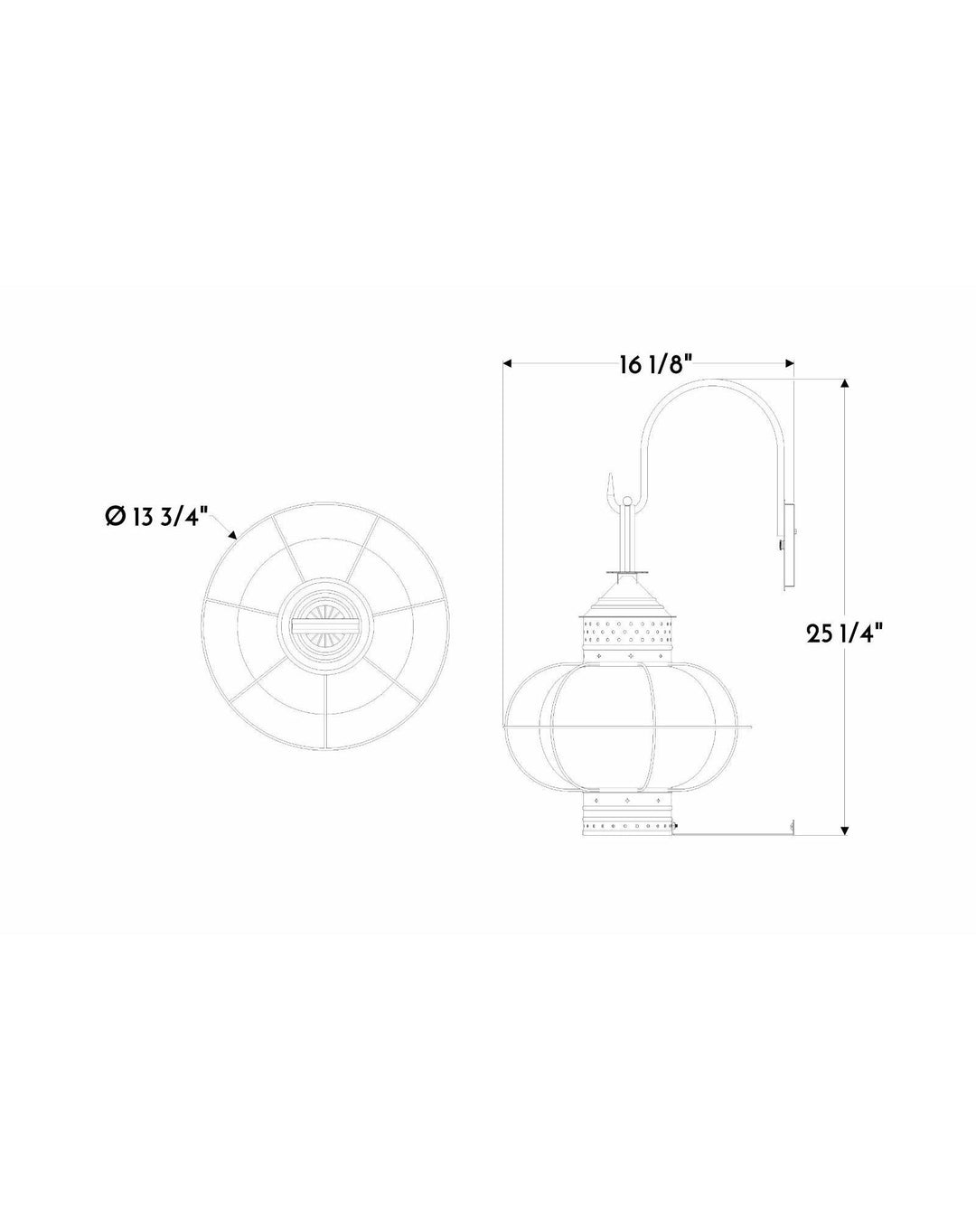 New England Onion Exterior Wall Lantern Large by Scofield Lighting