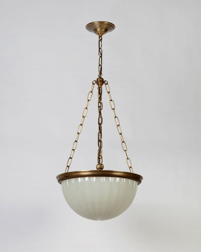 Vintage Collection image 1 of a Opaline Dome Chandelier antique.