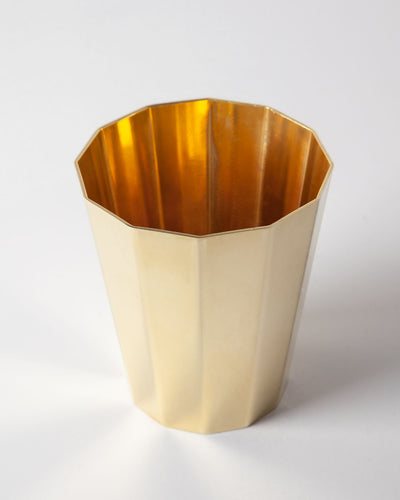 Commune Collection image 1 of a Origami Cup made-to-order.  Shown in Polished Brass.