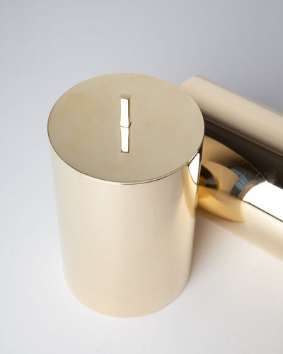 Commune Collection image 1 of a Paavo Canister made-to-order.  Shown in Polished Brass.