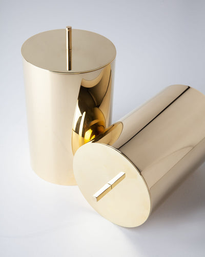 Commune Collection image 1 of a Paavo Canister made-to-order.  Shown in Polished Brass.