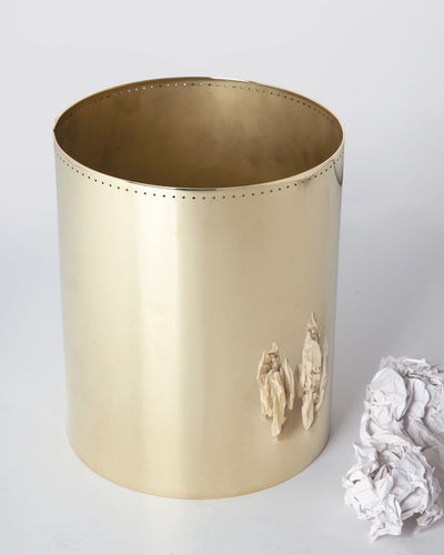 Commune Collection image 1 of a Paavo Wastebin made-to-order.  Shown in Polished Brass.