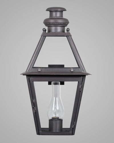 Scofield Lighting Collection image 1 of a Philadelphia Exterior Wall Lantern Large made-to-order.  Shown in Bronzed Copper.