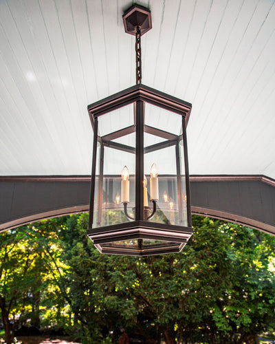 Remains Lighting Co. Collection image 1 of a Philip Hexagonal Lantern made-to-order.