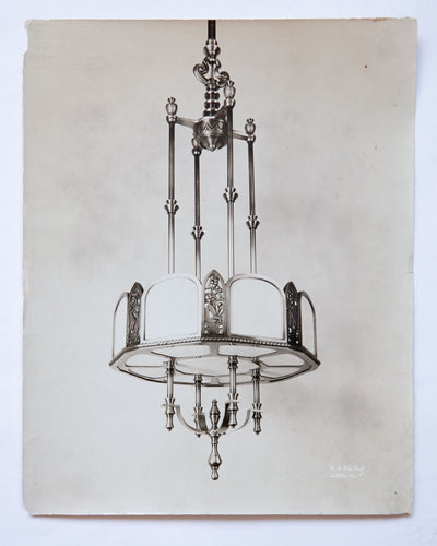 Vintage Collection image 1 of a Photograph of Art Deco Chandelier antique.