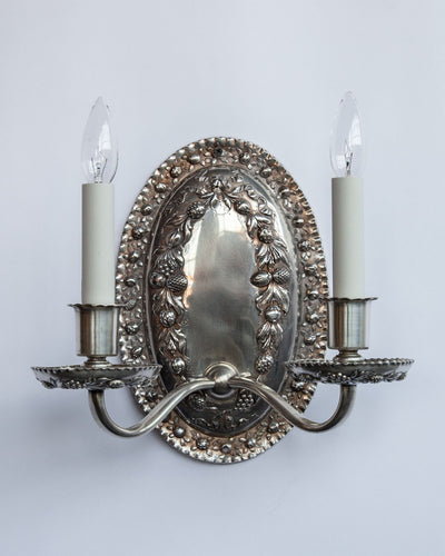 Vintage Collection image 1 of a pair of Silverplate Caldwell Sconces antique.