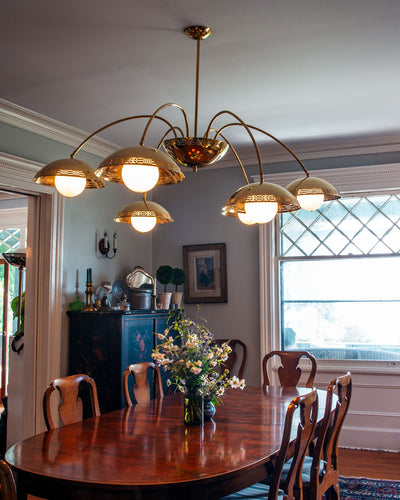 Commune Collection image 1 of a Six Dome Chandelier made-to-order.
