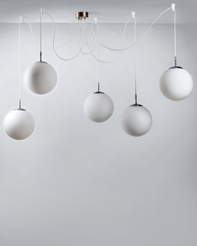 Vintage Collection image 1 of a Swirled Glass Globe Chandelier antique in a Existing Finish: Restore at Factory finish.