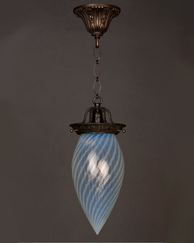 Vintage Collection image 1 of a Swirled Opaline Pendant antique.