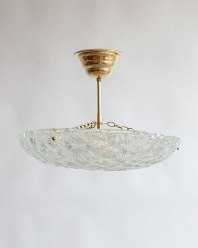 Vintage Collection image 1 of a Textured Glass Inverted Dome Chandelier antique.