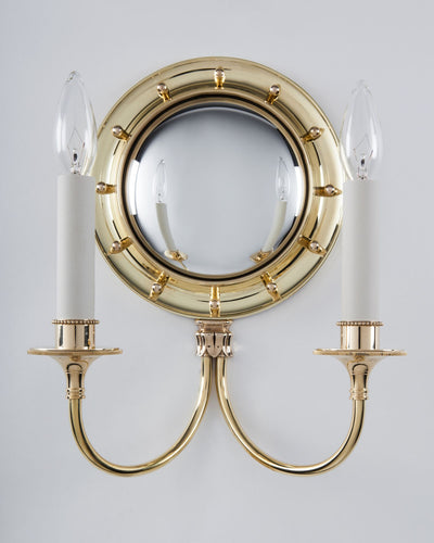 Remains Lighting Co. Collection image 1 of a Adam Sconce made-to-order.  Shown in Polished Brass.
