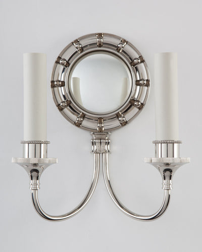 Remains Lighting Co. Collection image 1 of a Addison Sconce made-to-order.  Shown in Polished Nickel.