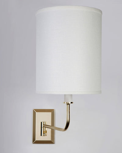 Remains Lighting Co. Collection image 1 of a Aloysius Single Swing Arm Sconce made-to-order.  Shown in Polished Brass.