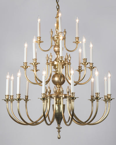 Remains Lighting Co. Collection image 1 of a Astrid 24 Chandelier made-to-order.  Shown in Burnished Brass.