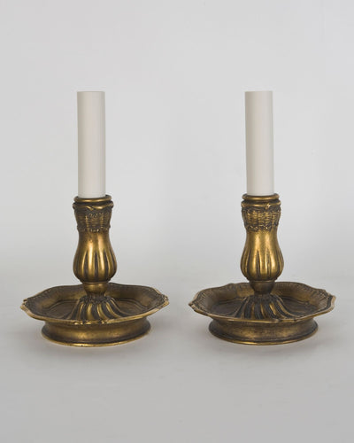 Vintage Collection image 1 of a pair of Baroque Candlestick Lamps by E. F. Caldwell antique.
