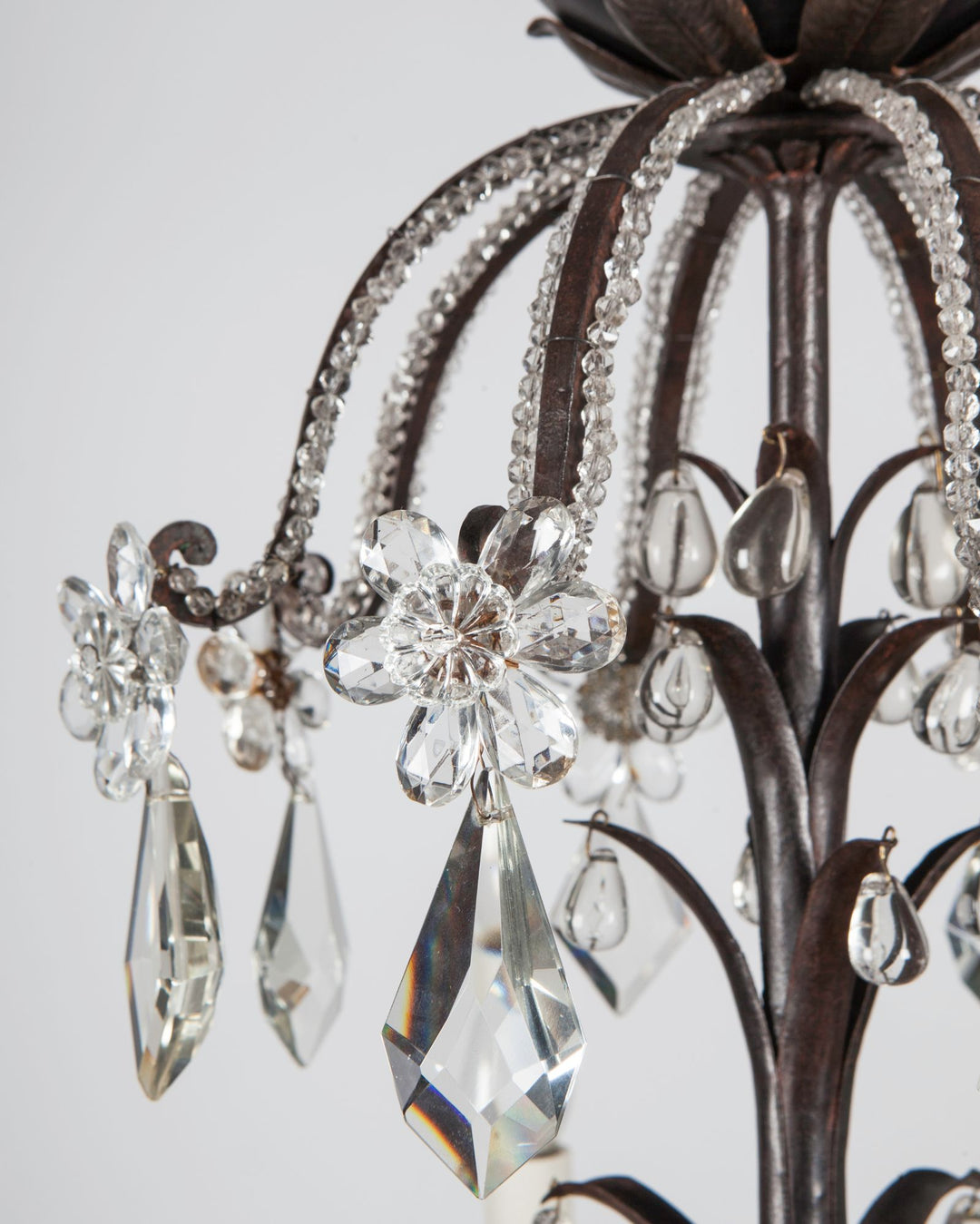blackened-iron-chandelier-with