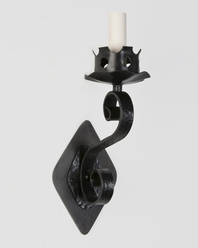 Vintage Collection image 1 of a pair of Blackened Iron Sconces antique.