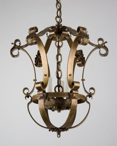 Vintage Collection image 1 of a Brass Openwork Lantern with Scrolls antique.
