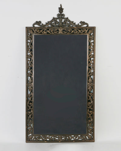 Vintage Collection image 1 of a Bronze Arabesque Mirror with Pierced Foliate Border antique.