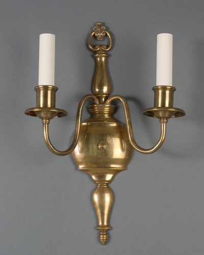 Vintage Collection image 1 of a pair of Bronze Baluster Form Sconces antique.