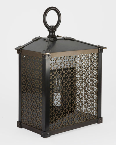 Remains Lighting Co. Collection image 1 of a Calais Wall Lantern made-to-order.  Shown in Dark Waxed Bronze.