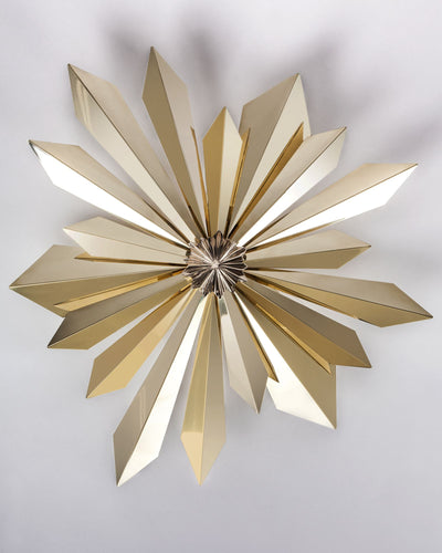 Tony Duquette Collection image 1 of a California Sunburst 24 Sconce made-to-order.  Shown in Duquette Brass.