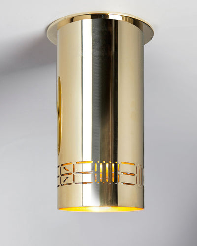 Commune Collection image 1 of a Can Flush Mount made-to-order.  Shown in Polished Brass.