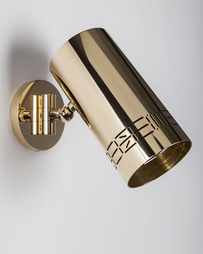 Commune Collection image 1 of a Can Reading Sconce made-to-order.  Shown in Polished Brass.