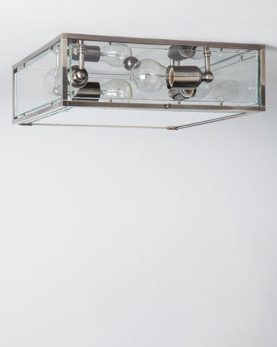 Robert A. M. Stern Architects Collection image 1 of a Cardea 15 Flush Mount made-to-order.  Shown in German Silver.