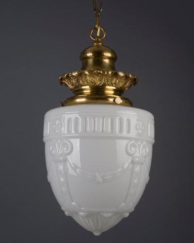 Vintage Collection image 1 of a Cased Glass Pendant with Neoclassical Details antique.