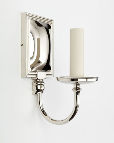 Remains Lighting Co. Collection image 1 of a Cleo Sconce made-to-order.  Shown in Polished Nickel.