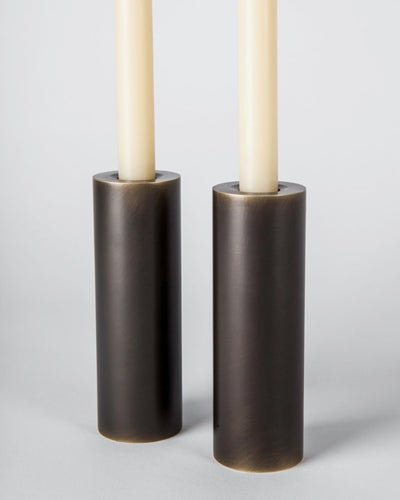 Remains Lighting Co. Collection image 1 of a Column Standard Candlestick made-to-order.  Shown in Oil Rubbed Bronze.