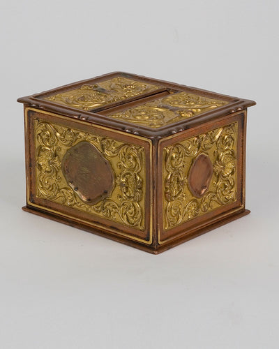 Vintage Collection image 1 of a Copper and Gilt Cigarette Box by Sterling Bronze Co. antique.