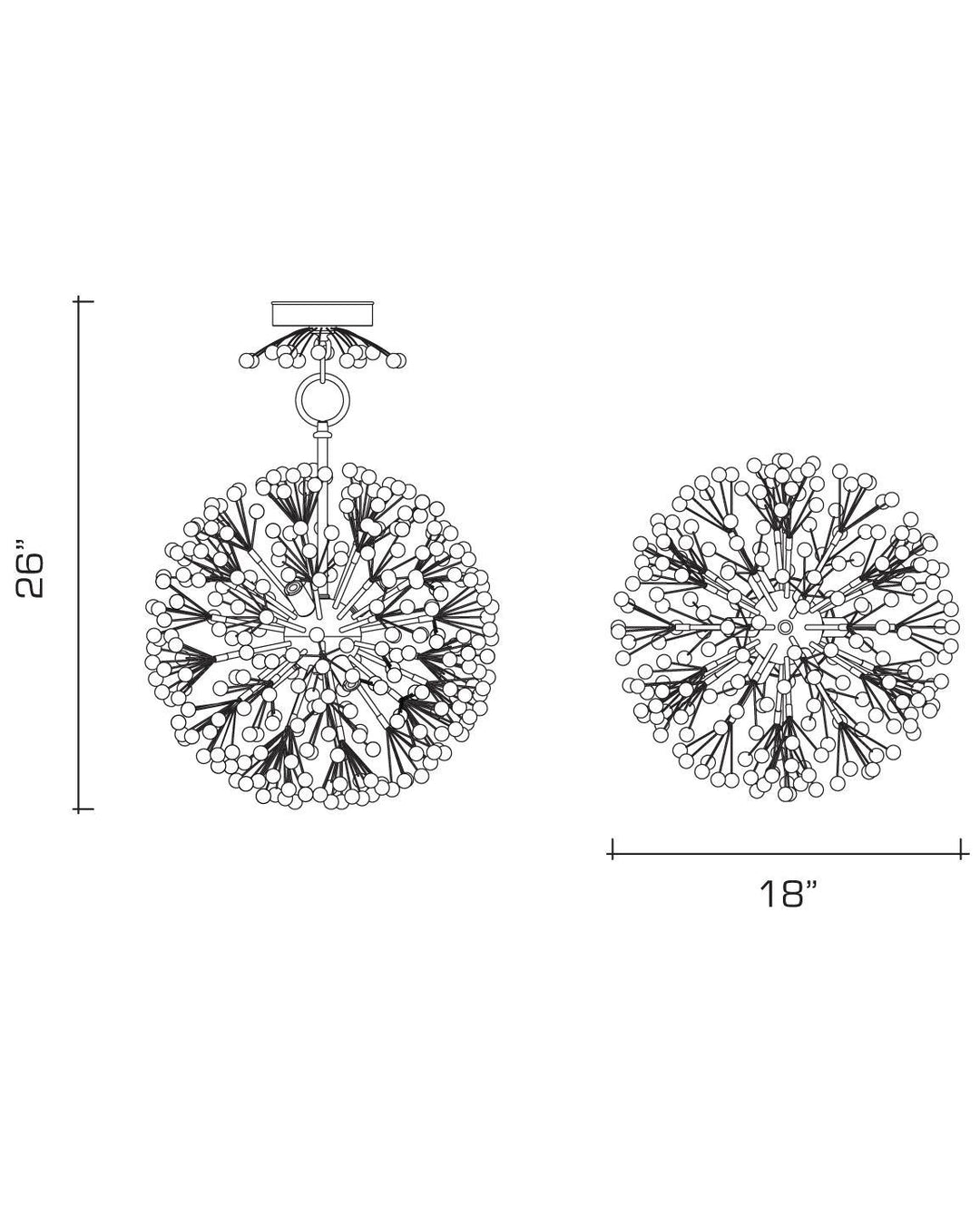 Dandelion 18 Chandelier by Tony Duquette – Remains Lighting Co.