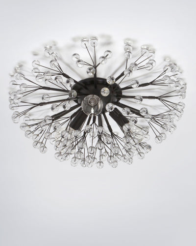 Tony Duquette Collection image 1 of a Dandelion 18 Flush Mount made-to-order.  Shown in Duquette Dark Bronze.
