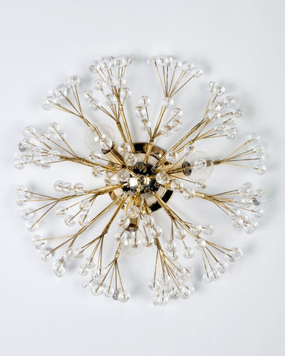 Tony Duquette Collection image 1 of a Dandelion 18 Sconce made-to-order.  Shown in Duquette Brass.