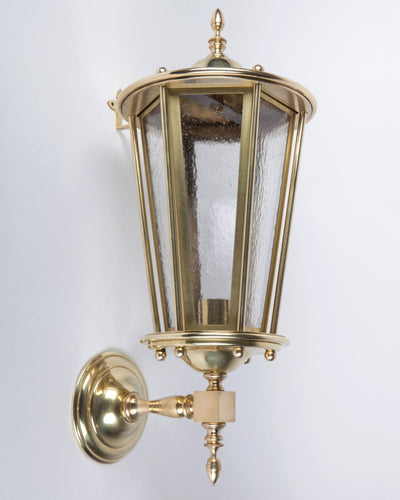 Remains Lighting Co. Collection image 1 of a Devon Exterior Sconce made-to-order.  Shown in Burnished Brass.
