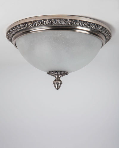 Remains Lighting Co. Collection image 1 of a Diana Flush Mount made-to-order.  Shown in Light Pewter.