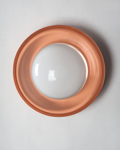 Commune Collection image 1 of a Dish Sconce made-to-order.  Shown in Polished Copper.