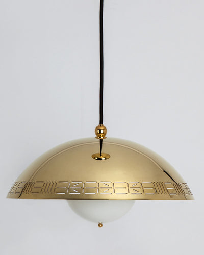 Commune Collection image 1 of a Dome Pendant made-to-order.  Shown in Polished Brass.
