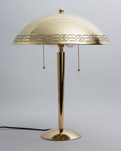 Commune Collection image 1 of a Dome Table Lamp made-to-order.  Shown in Polished Brass.