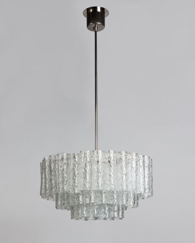 Vintage Collection image 1 of a Doria Glass Chandelier with Blown Glass Prisms antique.