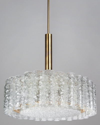 Vintage Collection image 1 of a Doria Pendant with Textured Glass Tube Prisms antique.