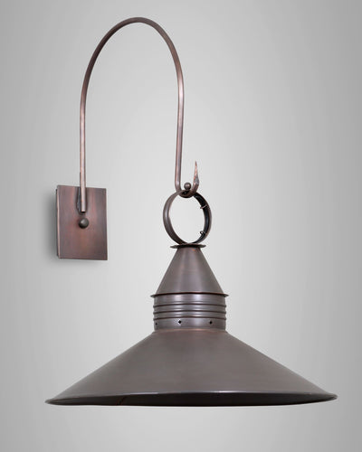 Scofield Lighting Collection image 1 of a Edison Style Wall Pendant Large made-to-order.  Shown in Bronzed Copper.
